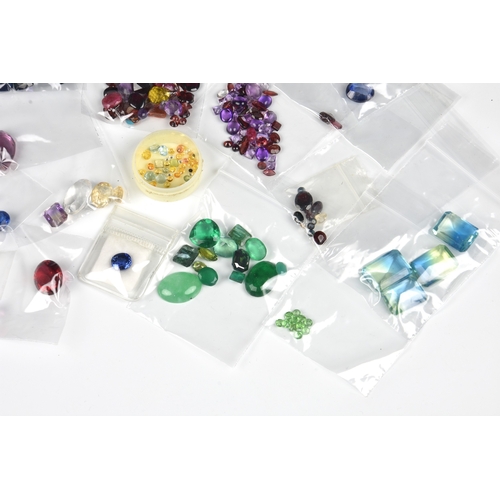 1051 - A large collection of loose, unmounted gemstones, no certificates or paperwork, including pink sapph... 