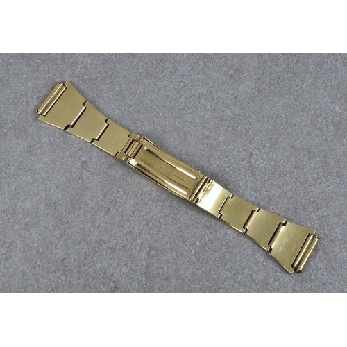 1296 - An 18ct yellow gold Zenith watch bracelet, Zenith Watch Co. import hallmarks for London, 1971, the c... 