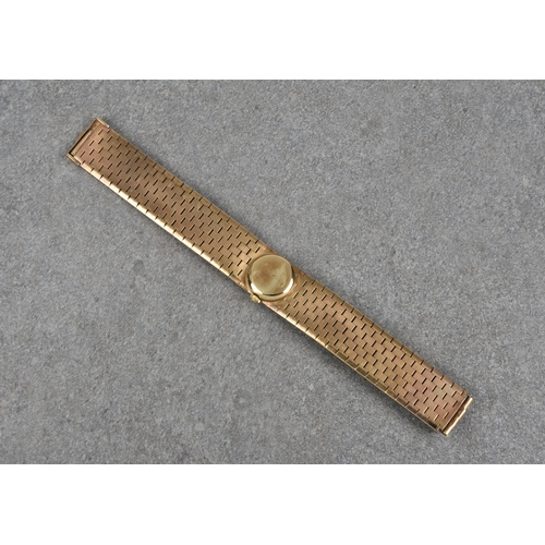 1314 - A vintage 9ct gold ladies Rodania manual wind bracelet watch, hallmarked London 1969, the circular, ... 