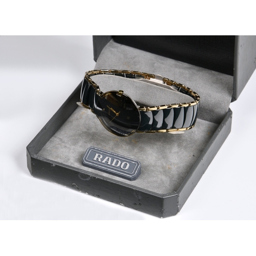 1431 - A Rado DiaStar mid-size stainless steel and ceramic bracelet watch, c.1999, ref. 129.033.3, black my... 