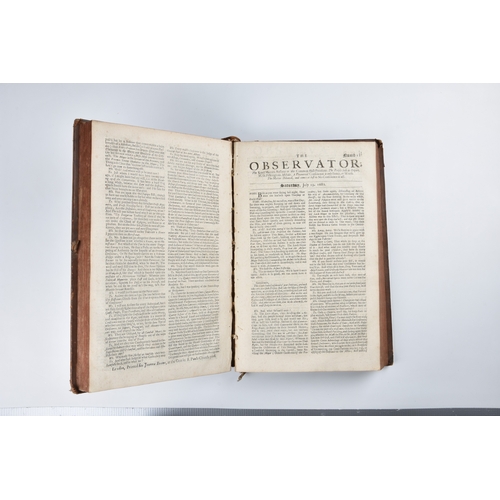 1736 - L'Estrange (Sir Roger): The Observator in Dialogue - The First Volume, bound volume of newspapers, s... 