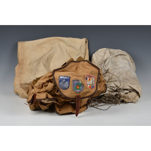 2062 - Royal Army Medical Corps - Guernsey interest, named canvas bag '57670 H. O. Le Patourel R.A.M.C.' wi... 