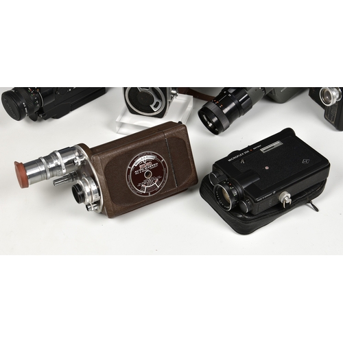 2087 - A collection of six various vintage Cine Cameras, varying ages, to include Canon Reflex zoom 8-2; Ca... 