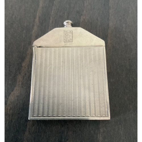 51 - Rolls-Royce interest - A George V novelty silver vesta case fashioned as a Rolls-Royce radiator, Gol... 