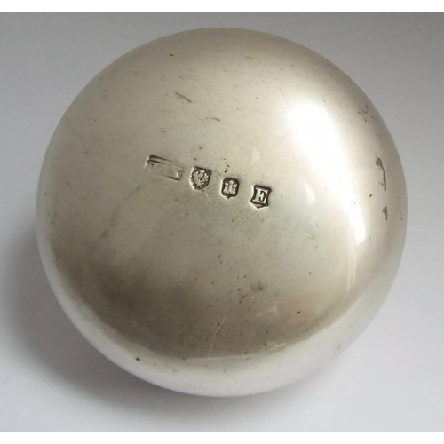 54 - A rare novelty Scottish silver and hardstone snuff box fashioned as a curling stone, John Tait Kirkw... 