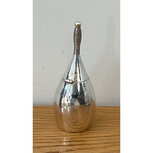 62 - A rare Art Deco novelty silver mustard pot modelled as a bowling pin, Edward Barnard & Sons, London,... 