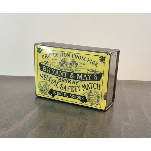 66 - Advertising interest - An extremely rare George V silver & enamel BRYANT & MAYS match box trinket... 