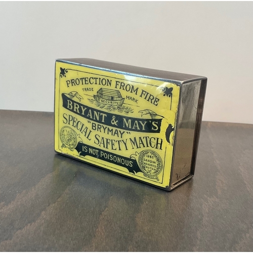 66 - Advertising interest - An extremely rare George V silver & enamel BRYANT & MAYS match box trinket... 