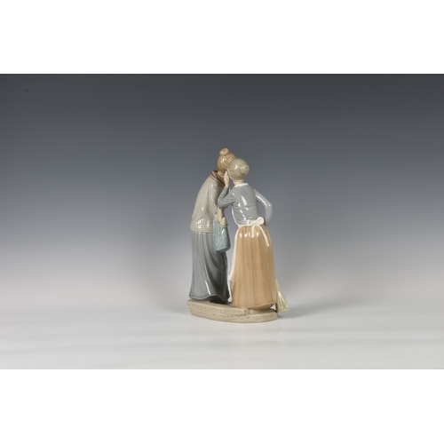 102 - A large Lladro figurine 'The Gossip', two ladies modelled standing, printed and stamped marks, 12in.... 