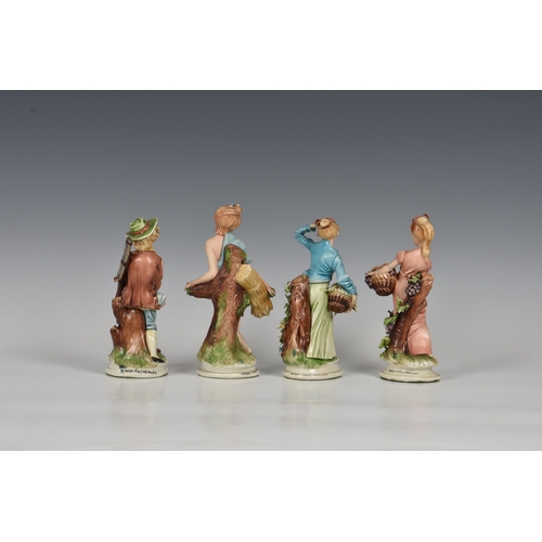 119 - A set of four Capodimonte porcelain 'Four Seasons' figures, by Tiziano Galli, the tallest 7¼in. (18.... 