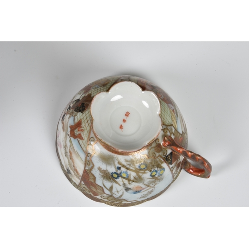 1248 - A Japanese Satsuma porcelain part tea service, early 20th century, comprising a teapot, cream jug, t... 