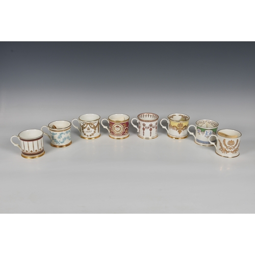 126 - A collection of commemorative Royal bone china mugs - 'Buckingham Palace' The Royal Collection, seve... 