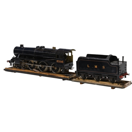 1266 - A 3½in. live steam LMS Stanier Class 4-6-0 locomotive and tender, in lined black livery, with variou... 