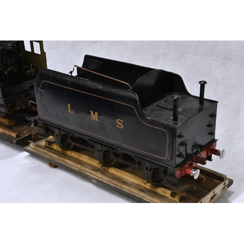 1266 - A 3½in. live steam LMS Stanier Class 4-6-0 locomotive and tender, in lined black livery, with variou... 