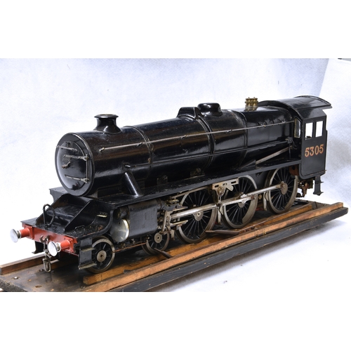 1266 - A 3½in. live steam LMS Stanier Class 4-6-0 locomotive and tender, in lined black livery, with variou... 