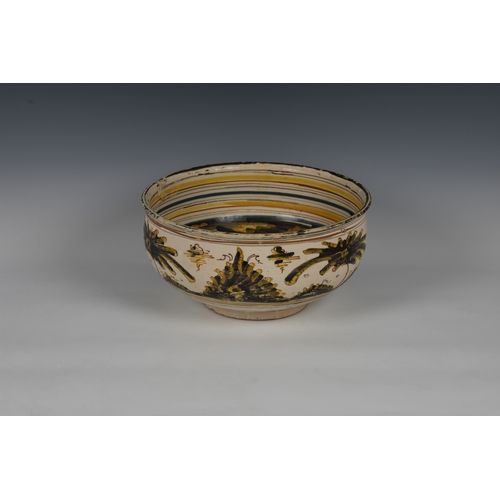 13 - A large Talavera or Puente del Arzobispo Spanish majolica bowl, probably early 18th century, the wel... 