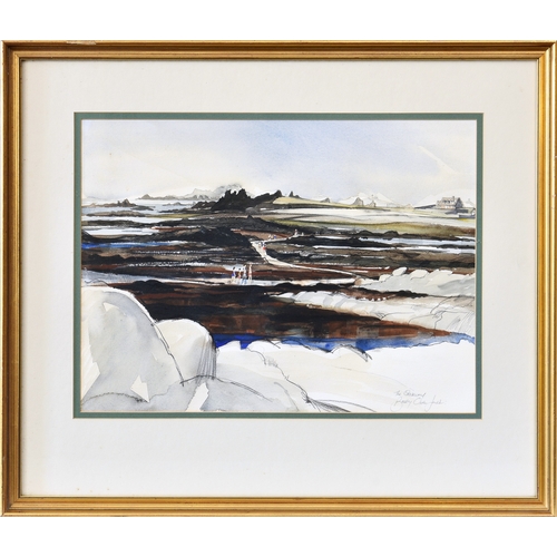 269 - Barry Owen Jones, RWS RE (British 1934-2018), 'The Causeway', Lihou Island, Guernsey, watercolour an... 