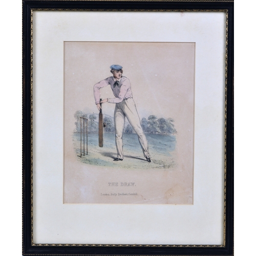 335 - Cricket interest - six hand coloured lithographic plates from Nicholas Wanostrocht, Felix on the Bat... 