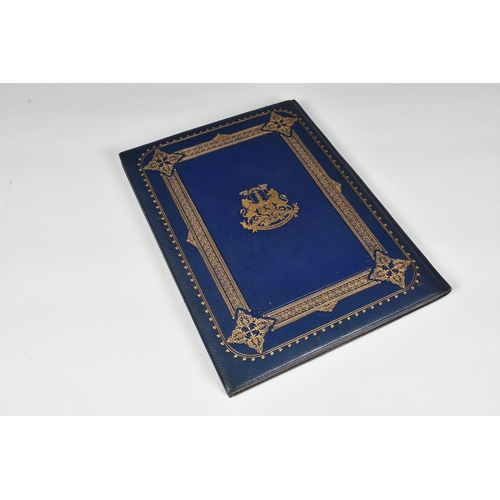 338 - Caledonian Railway interest - A exceptionally fine tooled leather-bound illuminated album, the cover... 