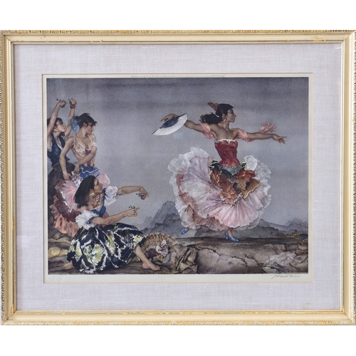 402 - Sir William Russell Flint RA, PRWS, RSW (Scottish, 1880-1969), Danze Montaña, 1960, colour reproduct... 