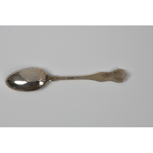 433 - A Jersey Militia silver prize table spoon, maker's mark John Pope Genge (Jersey), London 1895 hallma... 