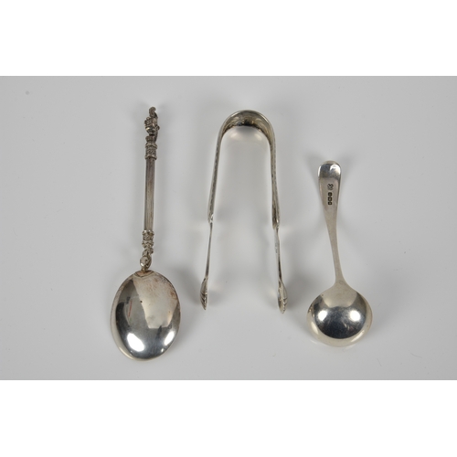 446 - A pair of Scottish bright cut, shell bowl silver sugar tongs, Alexander Zeigler, Edinburgh, late 18t... 