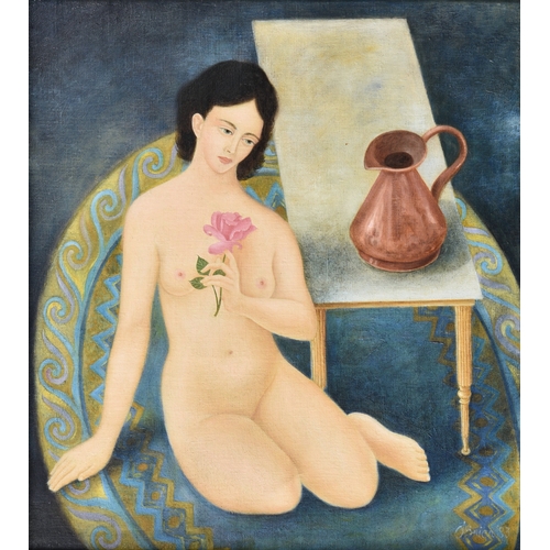 508 - Patricia O'Brian (20th century), "Petals", oil on canvas, signed and dated lower right &qu... 