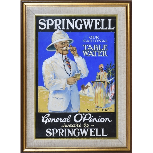 541 - Edward Cole (early 20th century), Original artwork for a poster advertising Springwell Table Water, ... 