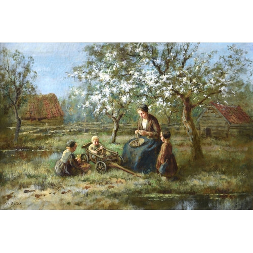 642 - Cornelius Bouter (Dutch, 1888-1966), Springtime in the orchard, oil on canvas, signed lower left, mo... 