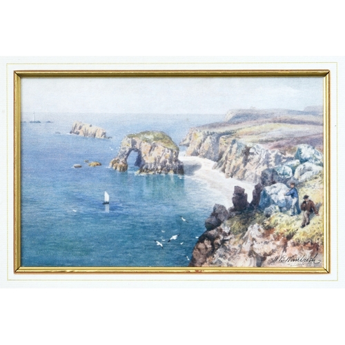 654 - Henry Bowser Wimbush (British, 1858-1943), Enys Dodnan Arch, Land's End near Penzance, Cornwall, wat... 