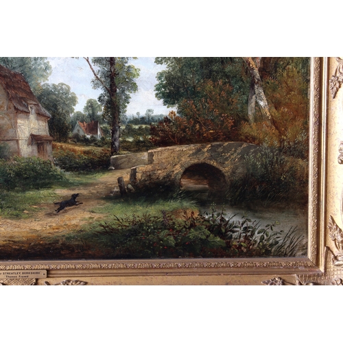 717 - Thomas J. Frowd (British, active 1847-1864), 'Near Streatley, Berkshire', oil on canvas, signed lowe... 