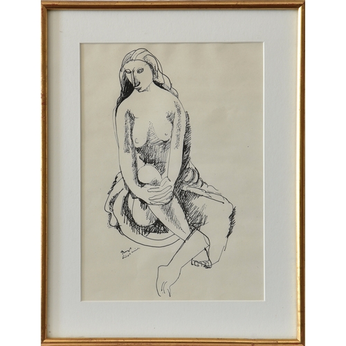 739 - Bengt Lindstrom (Swedish, 1925-2008), three ink drawings of Female Nudes, all signed and one dated 1... 