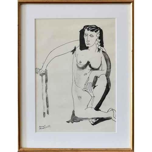 739 - Bengt Lindstrom (Swedish, 1925-2008), three ink drawings of Female Nudes, all signed and one dated 1... 