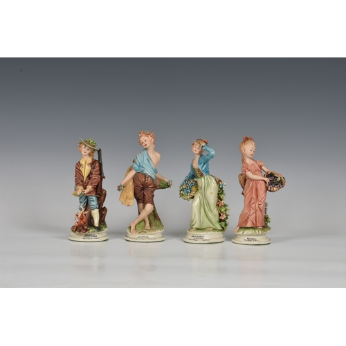 119 - A set of four Capodimonte porcelain 'Four Seasons' figures, by Tiziano Galli, the tallest 7¼in. (18.... 