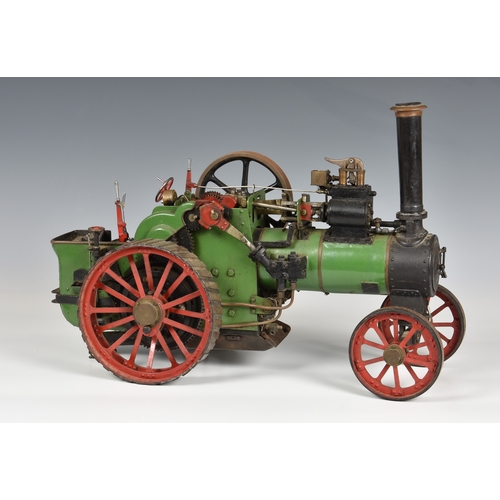 1265 - A 1 inch scale live steam model of a traction engine, built to the L.C. Mason design 'Minnie', finis... 