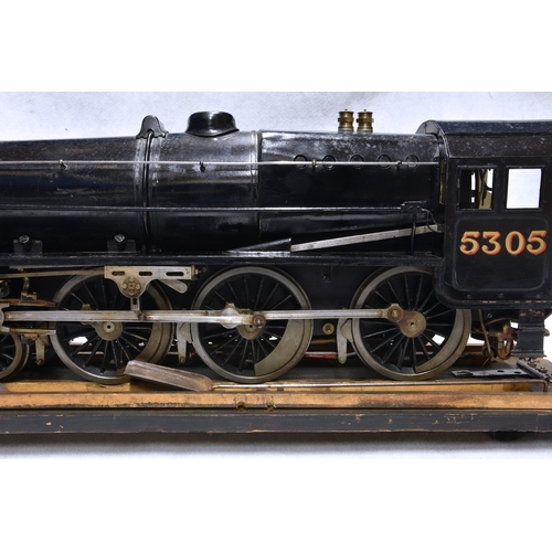 1266 - A 3½in. live steam LMS Stanier Class 4-6-0 locomotive and tender, in lined black livery, with variou... 