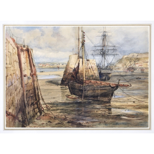 195 - Edward William Cooke RA (British, 1811-1880), Pier Heads, St Helier Harbour, Jersey, watercolour, si... 