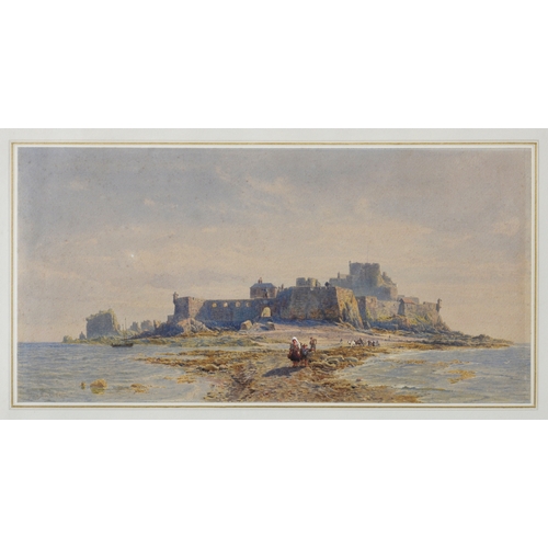 198 - John Mogford RA (British, 1821-1885), Elizabeth Castle, Jersey, from the Causeway, watercolour, sign... 