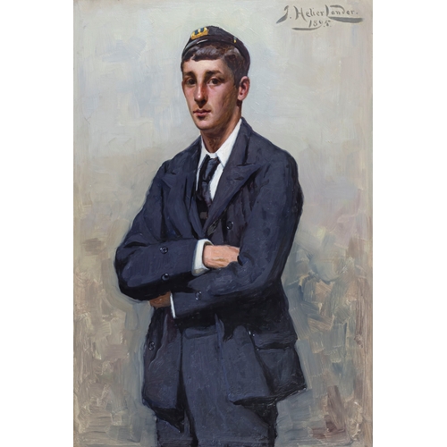 247 - John Helier Lander (Jersey, 1868-1944), Portrait of Charles de la Cloche as a Mercantile Marine Cade... 