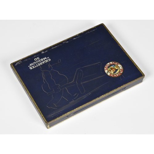 248 - Edmund Blampied RE (Jersey, 1886-1966), a Players Navy Cut cigarette tin, etched on the front and ba... 