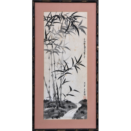 268 - Molly Parker known as Lan Mo-Li (Jersey, 20th century), Bamboo and Country Lane, Chinese ink and wat... 