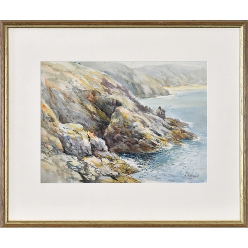 293 - Arthur Basset Waller (British, 1882-1974), Sark coastal scenes, watercolours, a pair, both signed lo... 