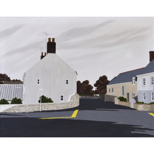 297 - Brenda M. Munson (British, 1931-2003), Guernsey crossroads, oil on canvas, signed and dated (19)75 l... 