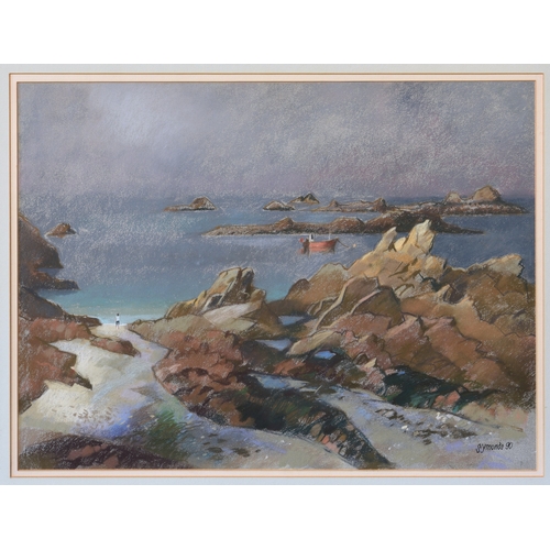 300 - Ken Symonds (British, 1927-2010), "Cobo, Near Albecq", Guernsey, pastel, signed and dated ... 