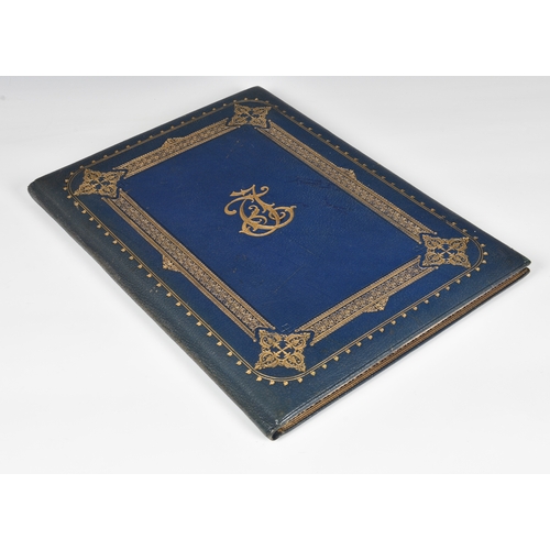 338 - Caledonian Railway interest - A exceptionally fine tooled leather-bound illuminated album, the cover... 