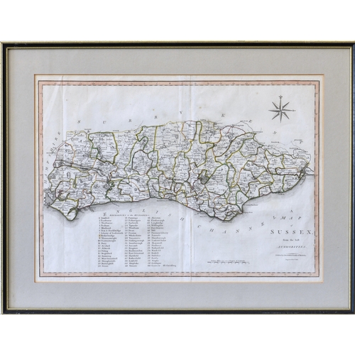 368 - J. Cary - A Map of Sussex, from the beft Authorities, Pub. John Stockdale, Piccadilly, 26th March 18... 