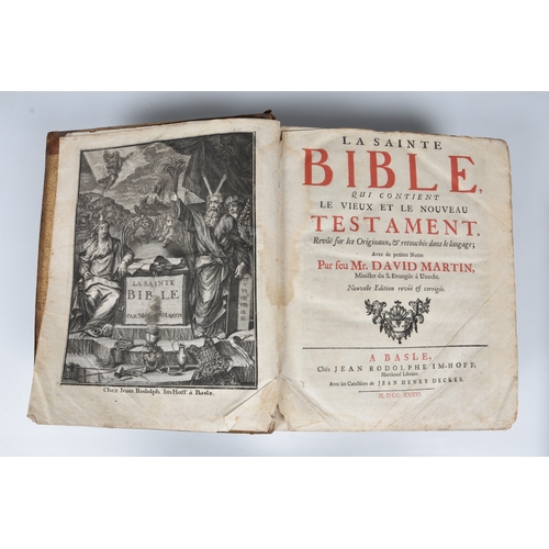 378 - Martin (David) - La Sainte Bible, qui contient Le Vieux et le Nouveau Testament, pub. Basel, Jean Ro... 