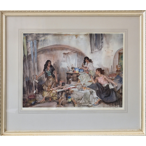 403 - Sir William Russell Flint RA, PRWS, RSW (Scottish, 1880-1969), A Question of Colour, 1961, colour re... 