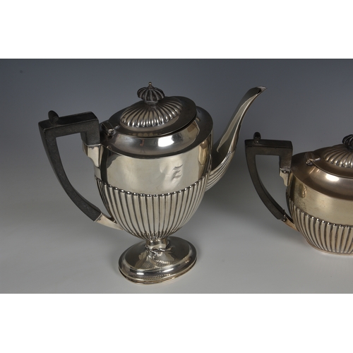 431 - A sterling silver four piece tea and coffee service by Birks of Canada, marked 'Birks Sterling', ear... 