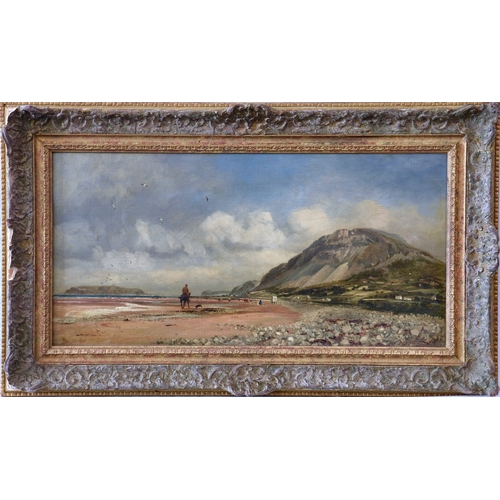 456 - Samuel Bough RSA, RSW (British, 1822-1878), Riding across the Sands, oil on canvas, signed with a mo... 